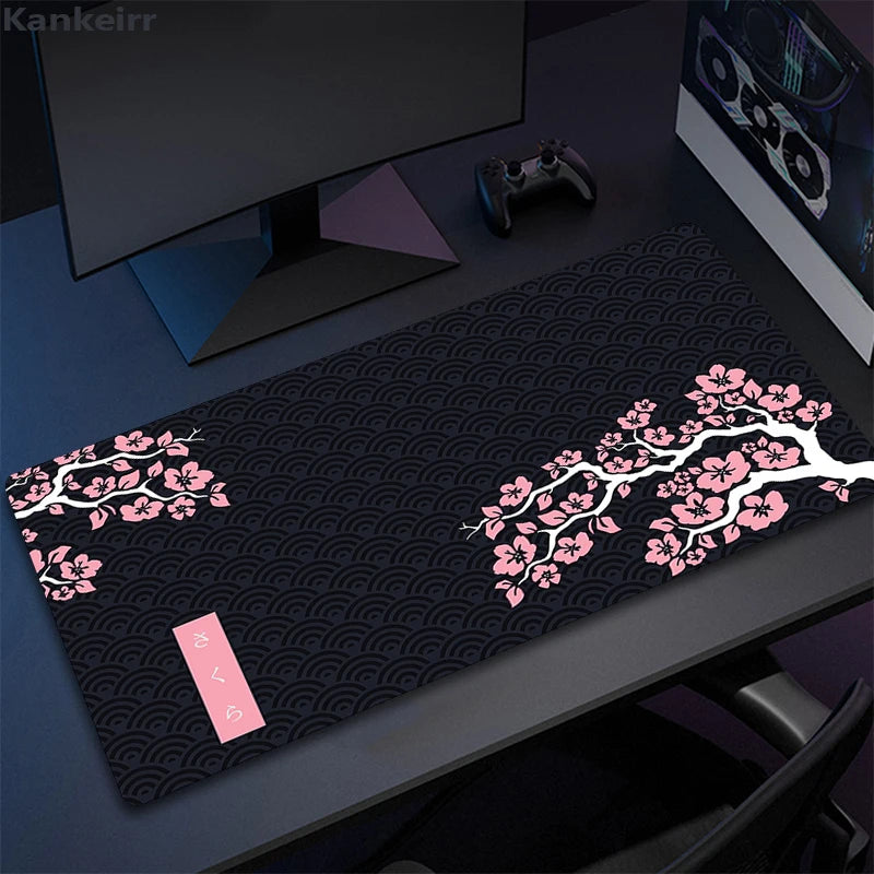 Purple Sakura Mouse Pad Large Mousepads PC Gamer Mousepad Office Mouse Mats Kawaii Desk Mat Rubber Keyboard Mats Gifts