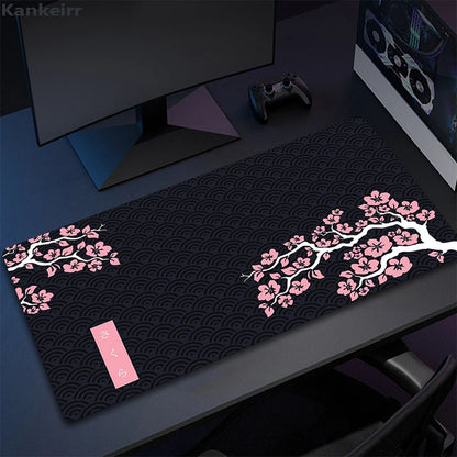 Purple Sakura Mouse Pad Large Mousepads PC Gamer Mousepad Office Mouse Mats Kawaii Desk Mat Rubber Keyboard Mats Gifts