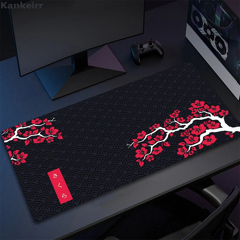 Purple Sakura Mouse Pad Large Mousepads PC Gamer Mousepad Office Mouse Mats Kawaii Desk Mat Rubber Keyboard Mats Gifts