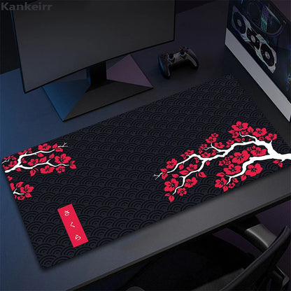 Purple Sakura Mouse Pad Large Mousepads PC Gamer Mousepad Office Mouse Mats Kawaii Desk Mat Rubber Keyboard Mats Gifts