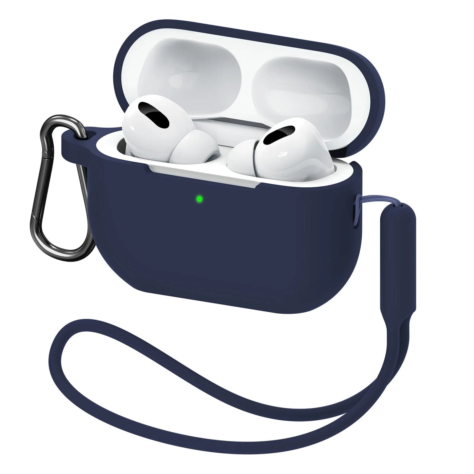 Airpods Pro 2 Case, Silicone Airpods Pro 2Nd Gen [2022] Cover with Keychain/Handstrap-Midnight Blue