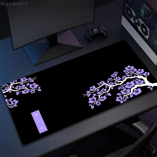 Purple Sakura Mouse Pad Large Mousepads PC Gamer Mousepad Office Mouse Mats Kawaii Desk Mat Rubber Keyboard Mats Gifts