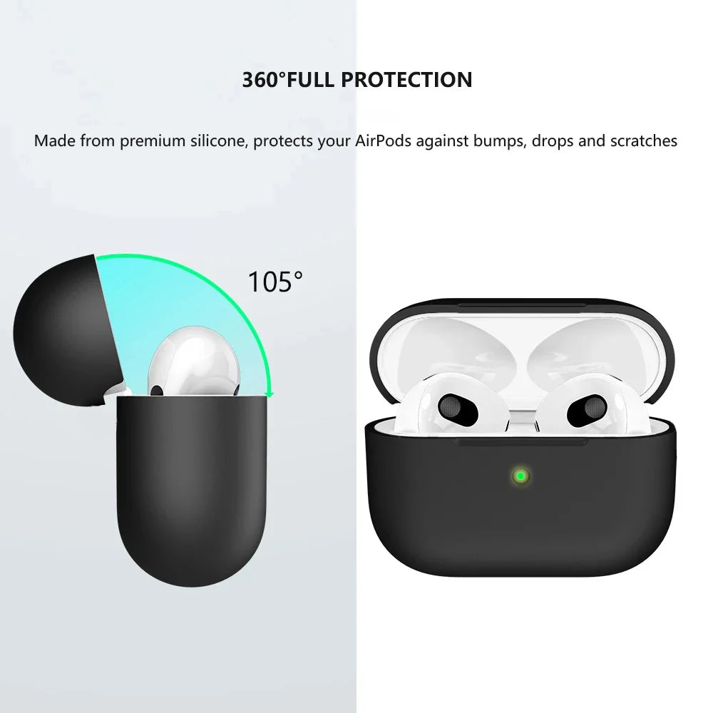 Ultra-Thin Silicone Earphone Case for Airpods 1/2, Airpods 3 4 Protective Headphone Case for Apple Airpods Pro 2 3 Airpods Cover